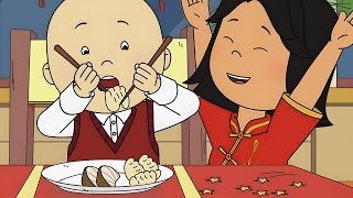 Caillou Tries New Food  Caillou Cartoon [upl. by Sixel]