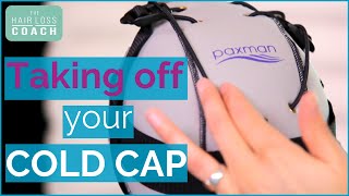 08  Taking off Your Cold Cap  Hair loss prevention with scalp cooling [upl. by Bain212]