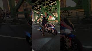 BMW S1000RR Racing exhaust sound system Night cruising🔥 [upl. by Akkim]