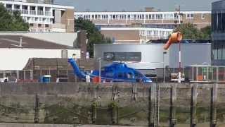 Sikorsky S76 Helicopter taking off at the London Heliport [upl. by Teerprug]