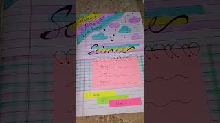 Front page design ideas 🩷 for science notebookdrawing sciencefrontfrontpage frontpagedecoration [upl. by Oryaj456]