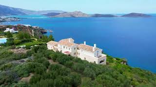 Luxury Villa Crete  Villa Olous Davis Cupsized tennis court olive groves 600yearold fireplace [upl. by Ydurt]