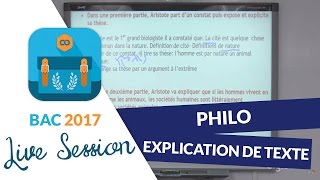 Bac 2017  Live Méthodologie Philo  Explication de texte [upl. by Theresa59]