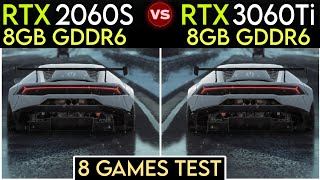 RTX 2060 Super vs RTX 3060 Ti  Test In 8 Games  How Powerful 3060 ti Is [upl. by Cusack]