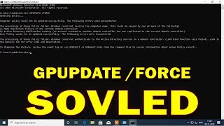 SOLVED GPUPDATE FORCE stuck at Updating Policy  The processing of Group Policy failed [upl. by Rimola]