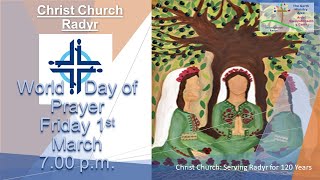 Radyr Christ Church World Day of Prayer Friday March 1st [upl. by Waltner797]