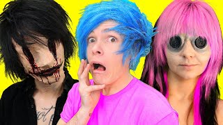 Robby Tries 14 Halloween Makeup Looks ON HIS FRIENDS Compilation [upl. by Dracir]