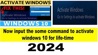 Windows 10 activation 2024 How to activate windows 10 pro for lifetime 2024 [upl. by Aramas]