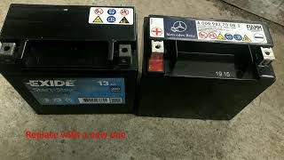 Replace and location auxiliary battery on Mercedes A class W176 [upl. by Niobe571]