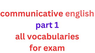 communicative english freshman course part one all vocabularies እንዳያመልጣቹህ በሚገርም አቀአረብ [upl. by Derby]