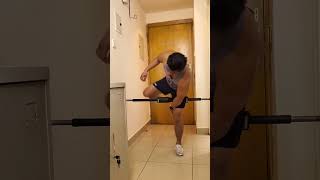 Legs training on my Decathlon Pull up bar [upl. by Anemij]