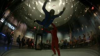 iFly Indoor Skydiving Fail  Dad Falls Hard [upl. by Moria261]