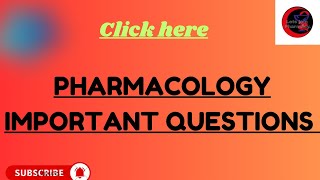 PHARMACOLOGY IMPORTANT QUESTIONS [upl. by Nitaj]