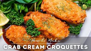 Crab Cream Croquette Recipe Kani Kurimu Korokke [upl. by Goldy201]