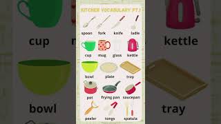 Kitchen Vocabulary in English kitchen utensils vocabularyDaily use English Vocabularyshortsfeed [upl. by Clausen]