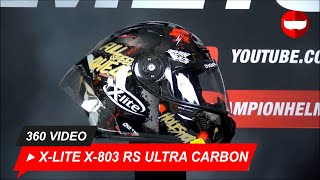 XLite X803 RS Ultra Carbon Holeshot Red Full Face Helmet  ChampionHelmetscom [upl. by Magee]