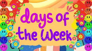 Days of the week song  kids song  lyrics  Kindergarten  week day fun  toddler learning [upl. by Avon]