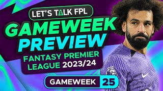 FPL DOUBLE GAMEWEEK 25 PREVIEW  FANTASY PREMIER LEAGUE 202324 TIPS [upl. by Fried]