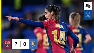 HIGHLIGHTS  FC Barcelona vs SKN StPölten  UEFA Womens Champions League 202425 Deutsch [upl. by Aloke]