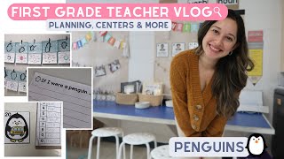 First Grade Teacher Vlog January in first grade  centers  planning  activities [upl. by Ruperto461]