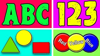 Pre School Learning Videos ABC Songs and Videos for Preschoolers  Alphabet  123  Colors  Shapes [upl. by Dobrinsky]