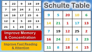 Brain Game for kids  Schulte Table  Brain Exercise for Students  Train your Brain [upl. by Anaher]