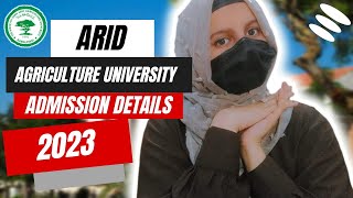 Admission 2023 open at Arid Agriculture university  Admission details [upl. by Avi]