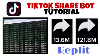 Tiktok share bot mobile  how to share bot on replit tiktok tutorial 100 working method [upl. by Ahsinrad]