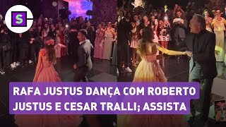 Fabiana Justus mostra Rafa dançando com Roberto Justus e Cesar Tralli em aniversário de 15 anos [upl. by Helsa]