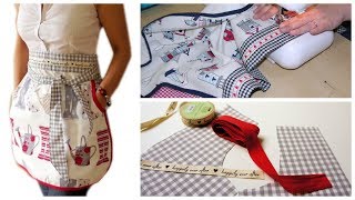 Half Apron  Sewing Tutorial  Sewing Pattern amp Tutorials free  Frocks amp Frolics [upl. by Anez951]