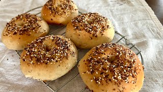 Easy and Quick Bagels Recipe at Home  How To Make Everything Bagels Easy Recipe [upl. by Nagaem280]