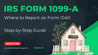 IRS Form 1099A Explained Where to Report on Form 1040 [upl. by Ayotol]