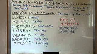 Learn Spanish 6 Spanish days of the week and more 23 [upl. by Inatsed99]