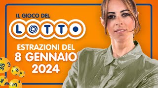 Estrazione in diretta del Gioco del Lotto e del Simbolotto di Lunedì 8 Gennaio 2024 [upl. by Strephon]