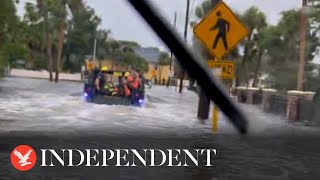 Rescues underway in Pinellas County as Idalia storm surge floods Florida [upl. by Konikow]