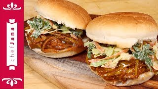 HOW TO MAKE VEGAN PULLED PORK USING BANANA PEEL  TOFU COLESLAW [upl. by Atilegna]