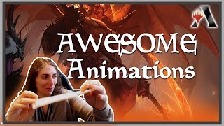 Testing out ALMOST all Ravnica Allegiances AWESOME animations MTG Arena [upl. by Fiel]