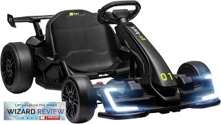 Aosom 24V 75 MPH Electric Go Kart with Adjustable Seat Drifting Car Review [upl. by Svirad569]