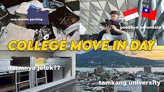 College Move In Day  Tamkang University Taiwan Bahasa Indonesia [upl. by Llenrup]