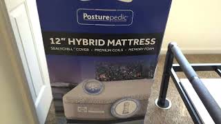 Sealy Posturepedic hybrid mattress unboxing [upl. by Stevena]