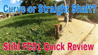 Stihl FC91 Edger Long Term Quick Review Straight shaft or Curve Shaft Edger Gator Blades [upl. by Emil955]