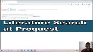 Literature Search at Proquest [upl. by Karel]