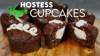 HEALTHY VEGAN HOSTESS CUPCAKES in 60 SECONDS  free printable recipe [upl. by Johen]