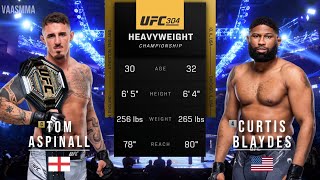 TOM ASPINALL VS CURTIS BLAYDES 2 FULL FIGHT UFC 304 [upl. by Suidualc]