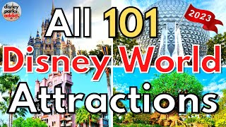 Walt Disney World ATTRACTION GUIDE  Every Ride in All Four Parks  2023  Orlando Florida [upl. by Nwatna]