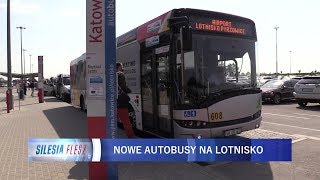 Nowe autobusy na lotnisko w Pyrzowicach 04052018 [upl. by Onil]