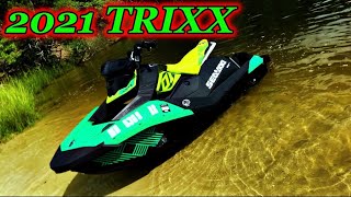 2021 SeaDoo Spark TRIXX Review Wave JumpingPOV Driving BRP Sound System And More [upl. by Roselia]