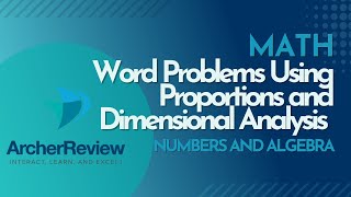 TEAS7 Review Word Problems Using Proportions and Dimensional Analysis by Brandon Craft [upl. by Anselma]