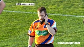 Nigel Owens call for the TMO on a mobile phone [upl. by Nocam]