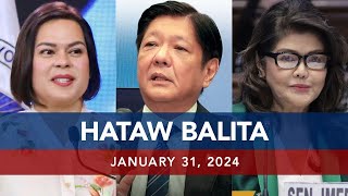 UNTV HATAW BALITA  January 31 2024 [upl. by Nallek]